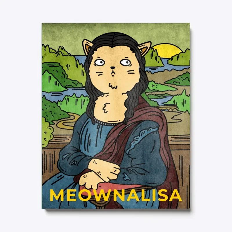 Meownalisa canvas